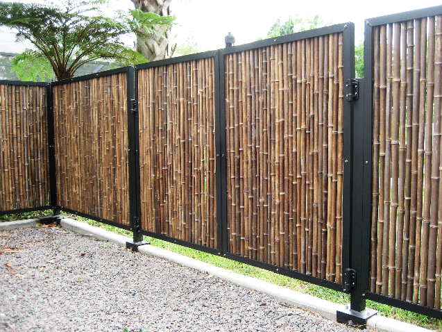 Installing Bamboo Roll Fence