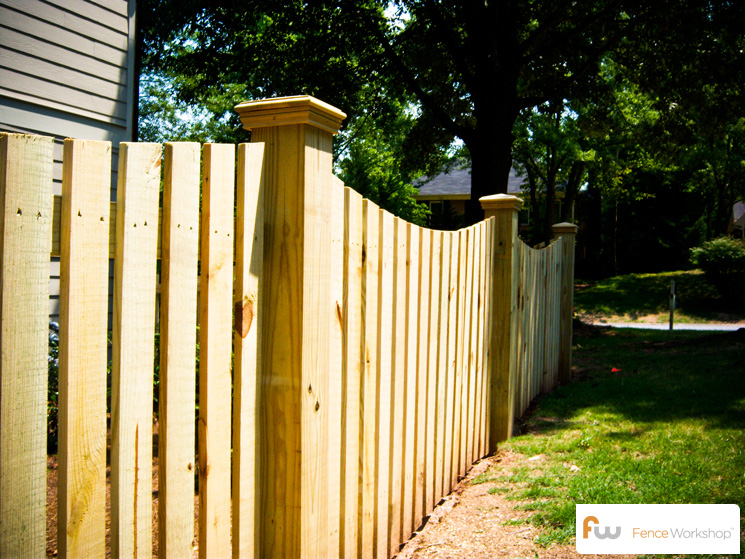  Harris ™ Scalloped Wood Picket Fence  Pictures amp; Per Foot Pricing