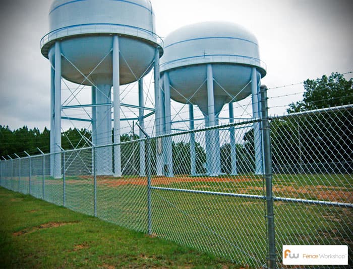 Commercial chain link fence installation in Marietta, GA