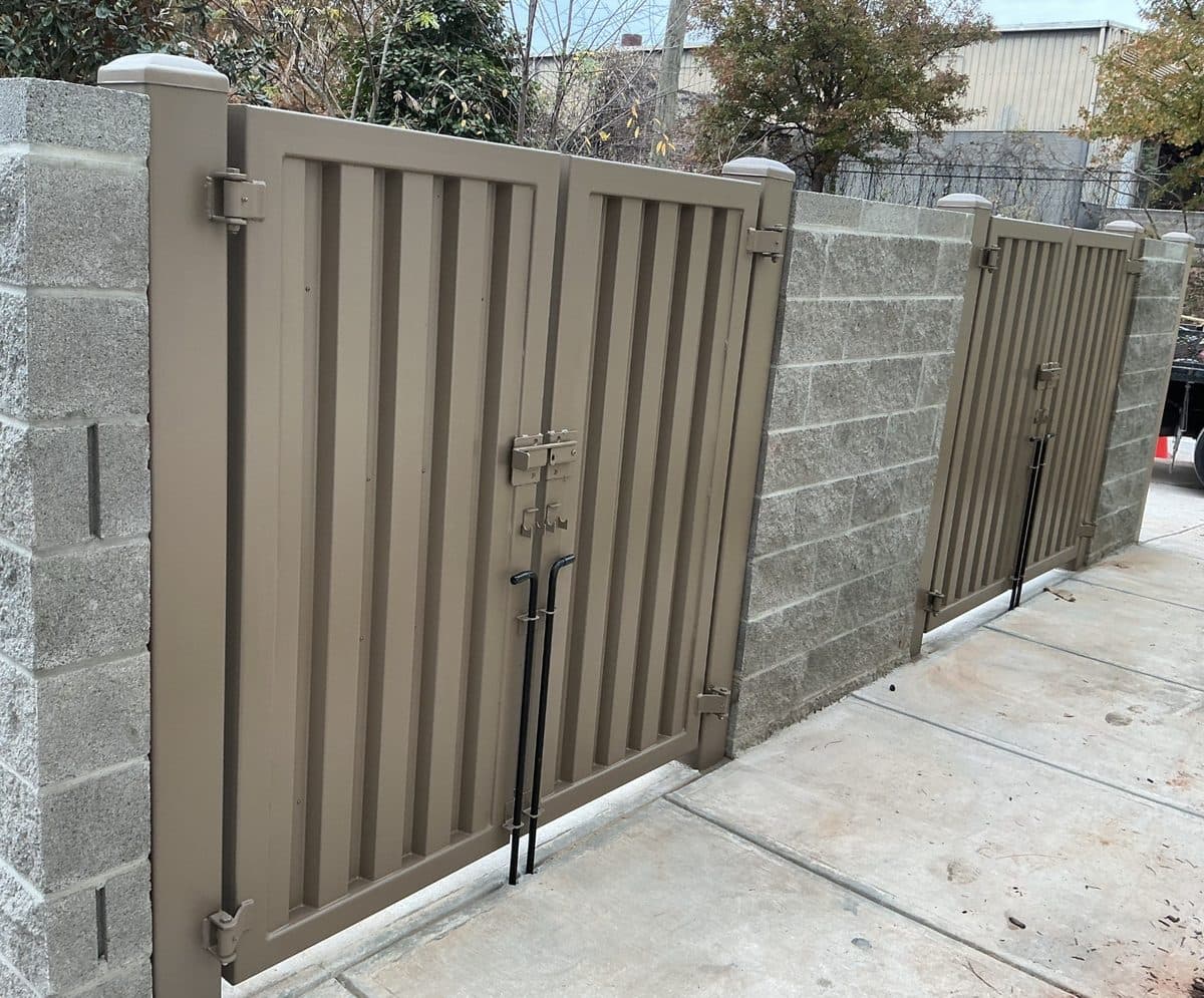 Commercial dumpster enclosure gates in Georgia