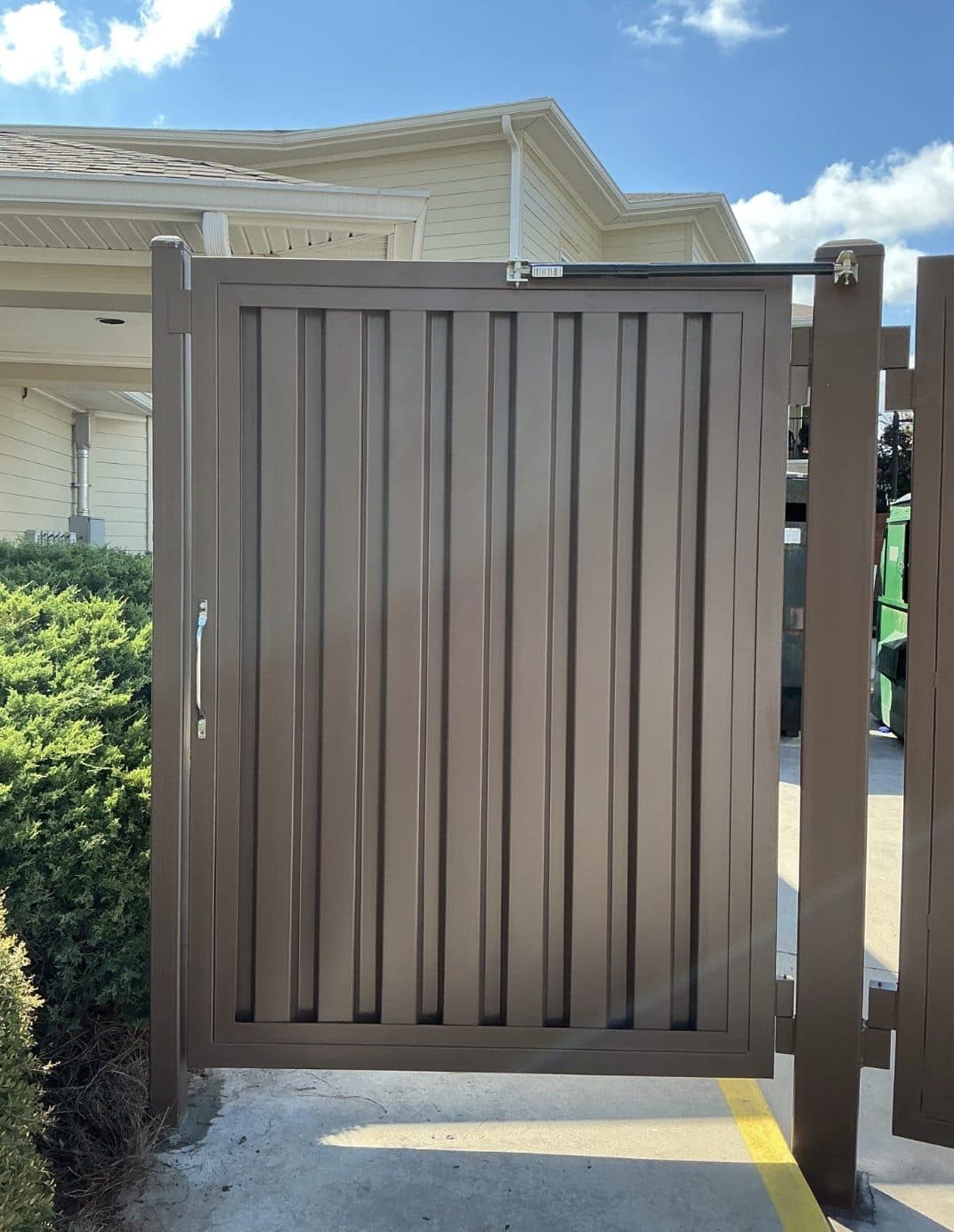 Dumpster gate installation for HOA community in Atlanta, GA