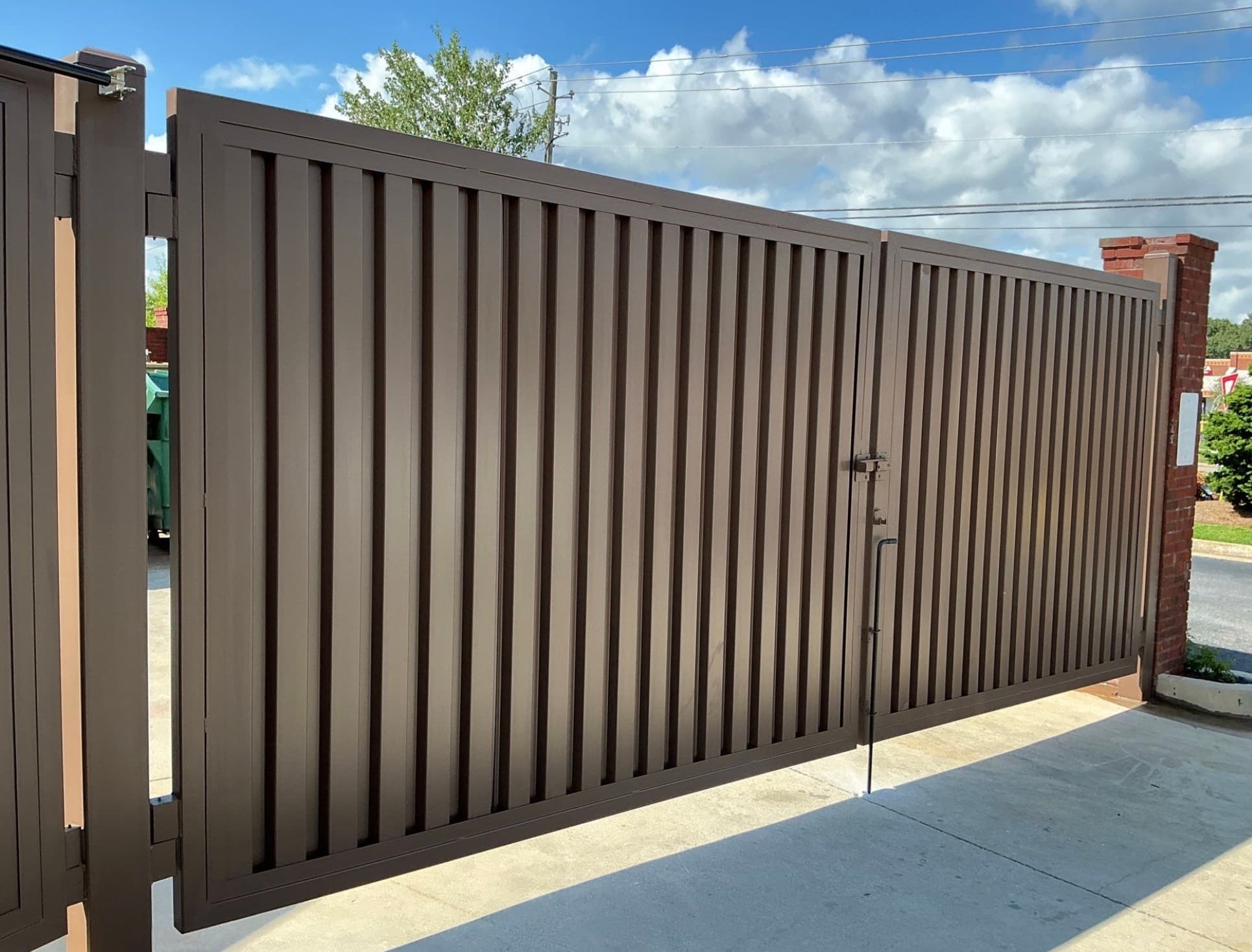 Commercial dumpster gate installation in Atlanta, GA