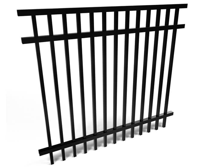 Smooth-top residential aluminum fence panel for sale