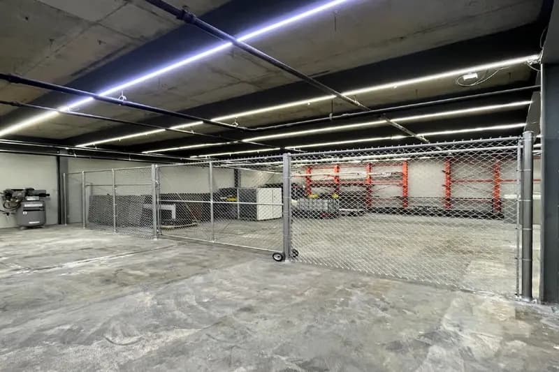 Commercial chain link fence installation for warehouse in Georgia