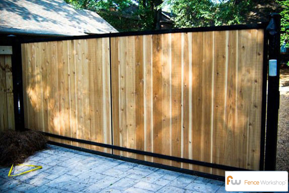 Custom Wood Driveway Gates Atlanta, GA - Fence Workshop™