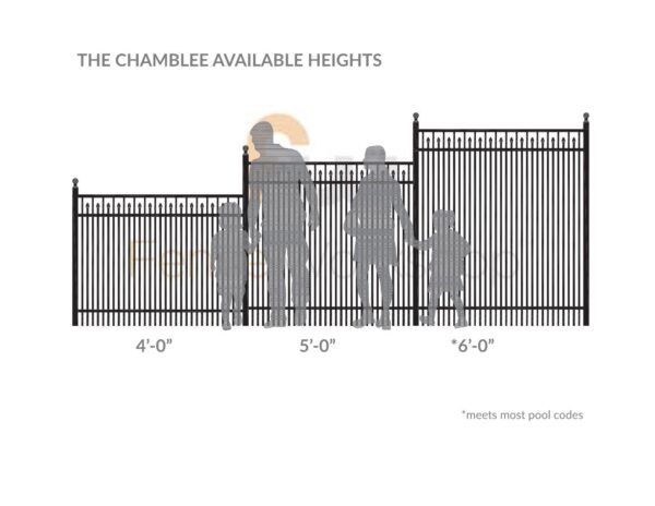 CHAMBLEE Available Decorative Metal Fence Heights