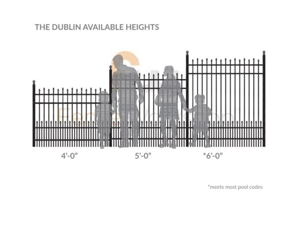 DUBLIN Available Fence Heights