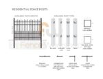 DUBLIN Metal Fence Post Specifications