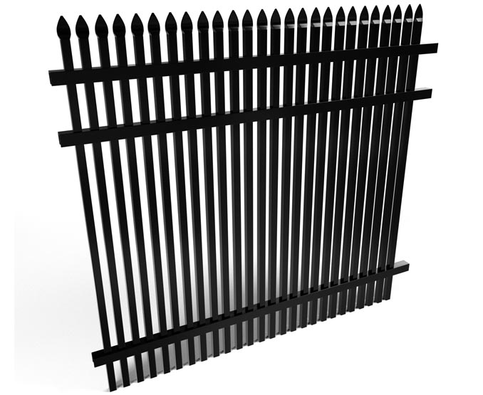 Athens Double Picket Speartop Aluminum Fence Panel