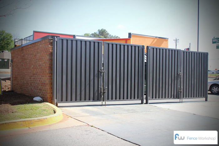Commercial Dumpster Gate Installation