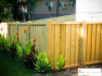 Wood Fence Landscaping in the Southeast.
