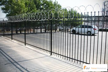 Steel and aluminum security fencing