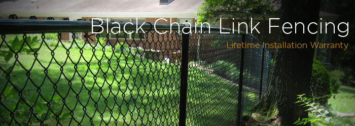 Residential Black Vinyl Coated Chain Link Fence Fence Workshop