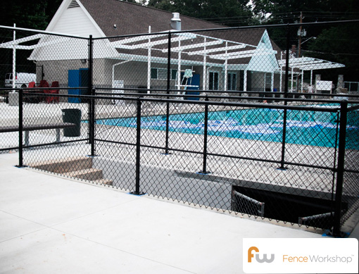 Chain link pool fences